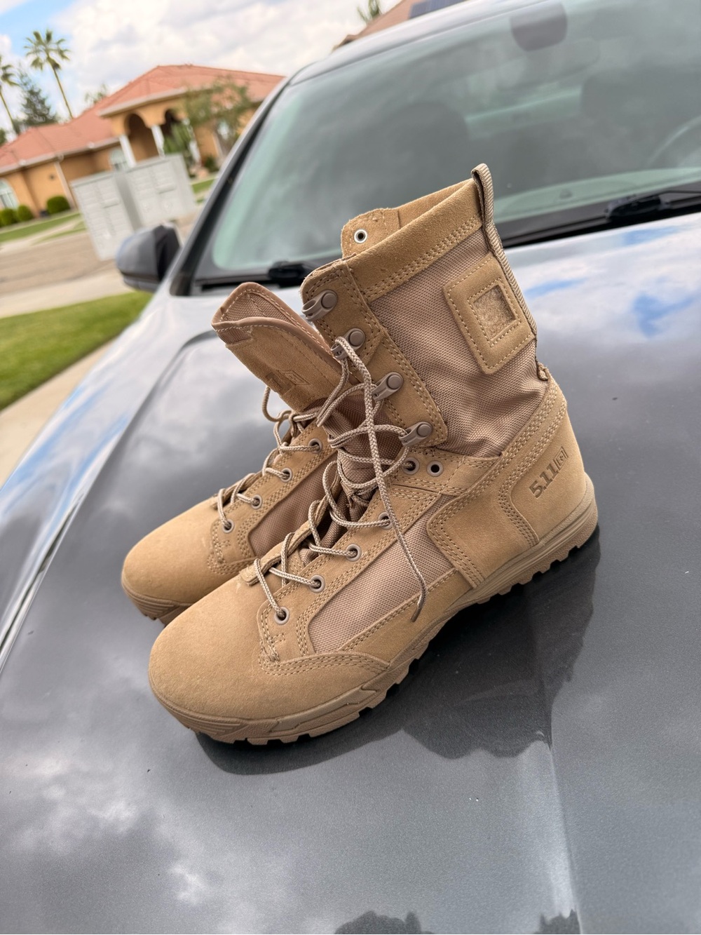 5.11 Tactical Coyote Tan Tactical Boot Interior View